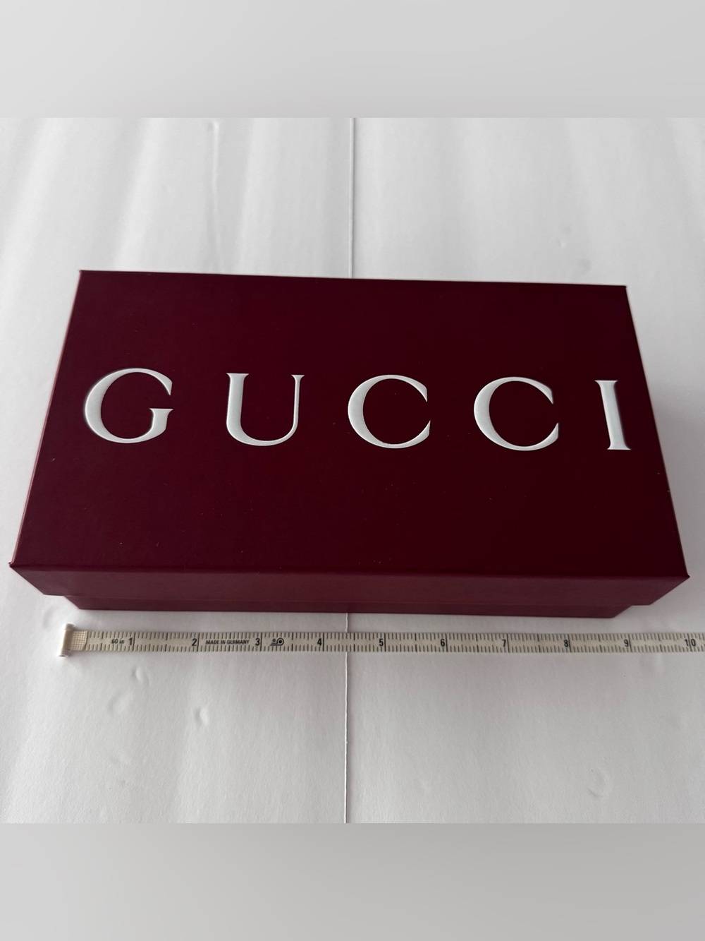Gucci Burgundy Empty Gift Presentation Box w/ Cards Booklets Packaging